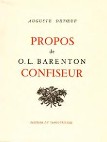 Livre Propos de Barenton, confiseur de Detoeuf